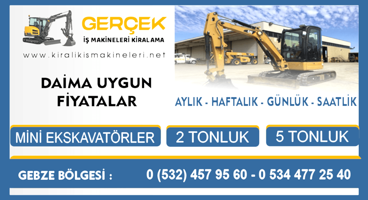 Gebze Kiralık Mini Ekskavatör | Özgür Kiralama
