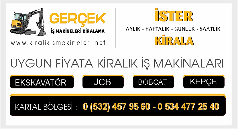 Kartal Kiralık Ekskavatör JCB Kepçe Bobcat İş Makinaları Burada Kartal Kiralık Ekskavatör JCB Kepçe Bobcat İş Makinaları Burada