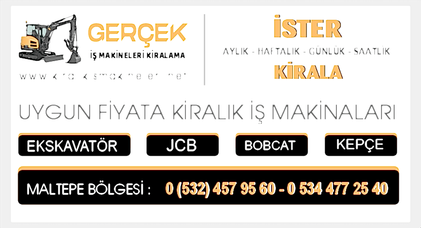 Maltepe Kiralık Ekskavatör JCB Kepçe Bobcat İş Makinaları Burada Maltepe Kiralık Ekskavatör JCB Kepçe Bobcat İş Makinaları Burada