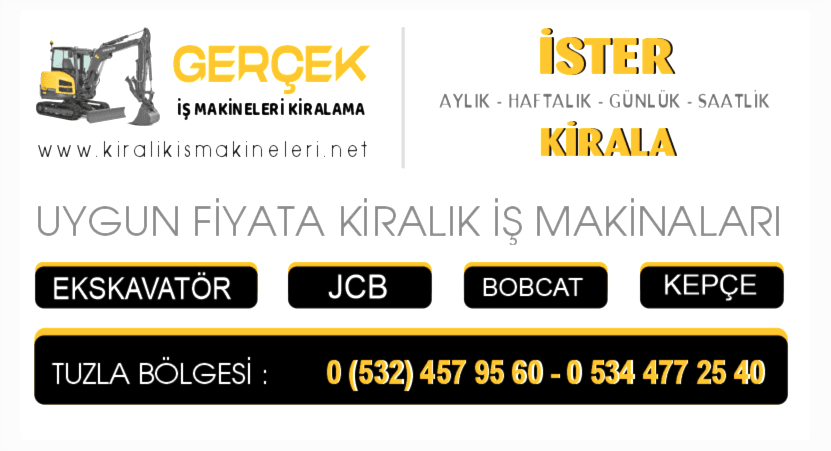 Tuzla Kiralık Ekskavatör JCB Kepçe Bobcat İş Makinaları Burada Tuzla Kiralık Ekskavatör JCB Kepçe Bobcat İş Makinaları Burada