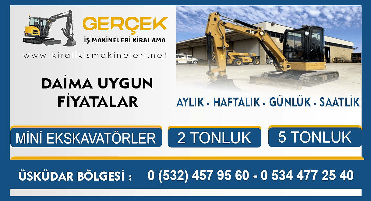 Üsküdar Kiralık Mini Ekskavatör | Özgür Kiralama